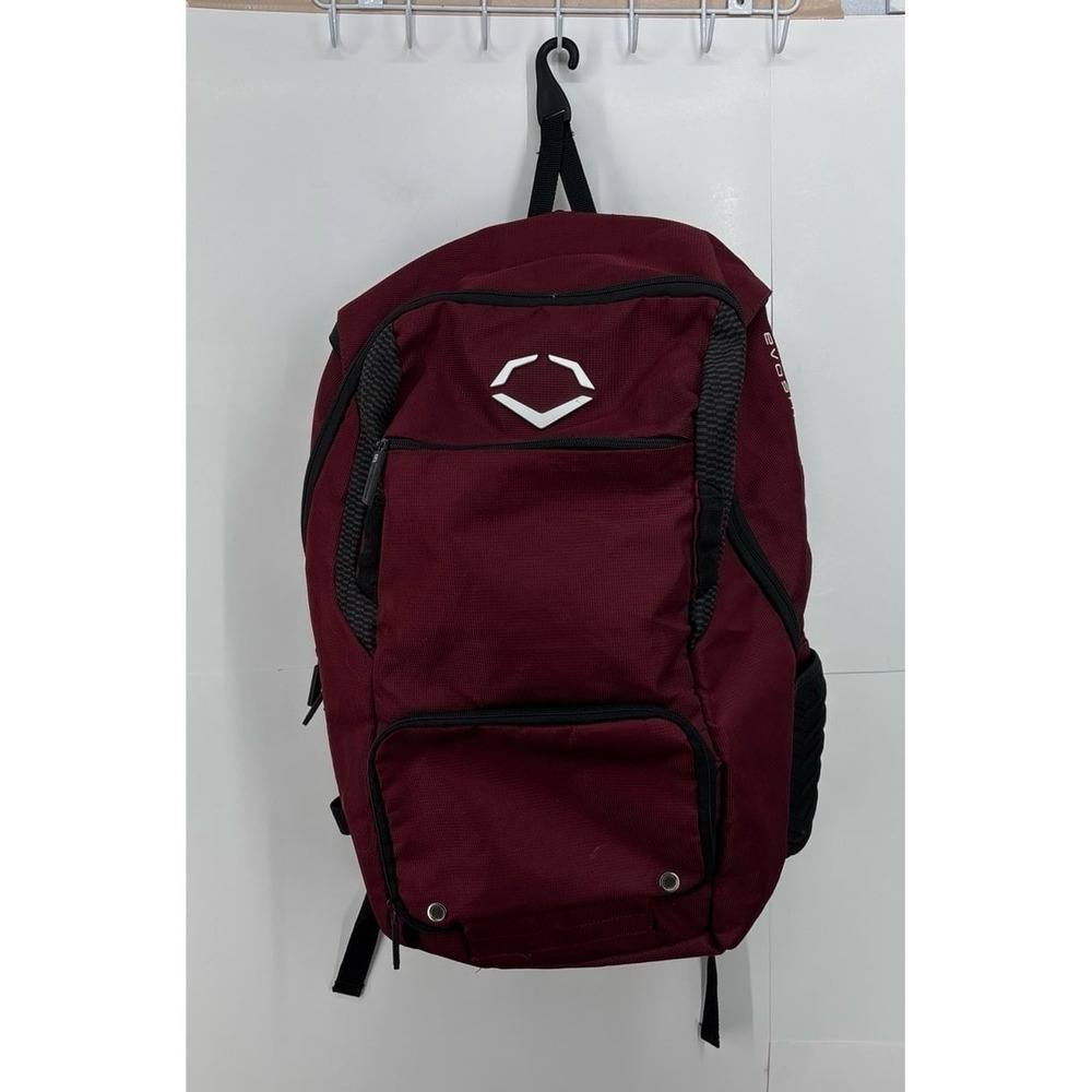 Evoshield standout Maroon Red & Black Baseball Backpack (22.5 inch)